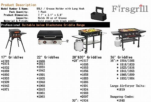 Firsgrill Professional Replacement Blackstone Griddle 17, 22, 28, 30 & 36 inches Grease Cup Foil Tray pan (BSL13) - Image 5
