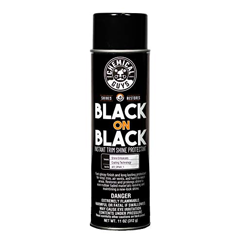 Chemical Guys AIR_SPRAY_1 Black On Black Instant Trim Shine Exterior Spray Dressing & Protectant, (Safe for Cars, Trucks, SUVs, RVs, & More) 11 fl oz - Image 1