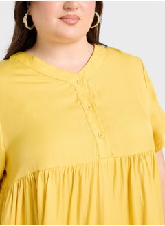 Ginger Plus Button Up Tiered Top  - Image 3
