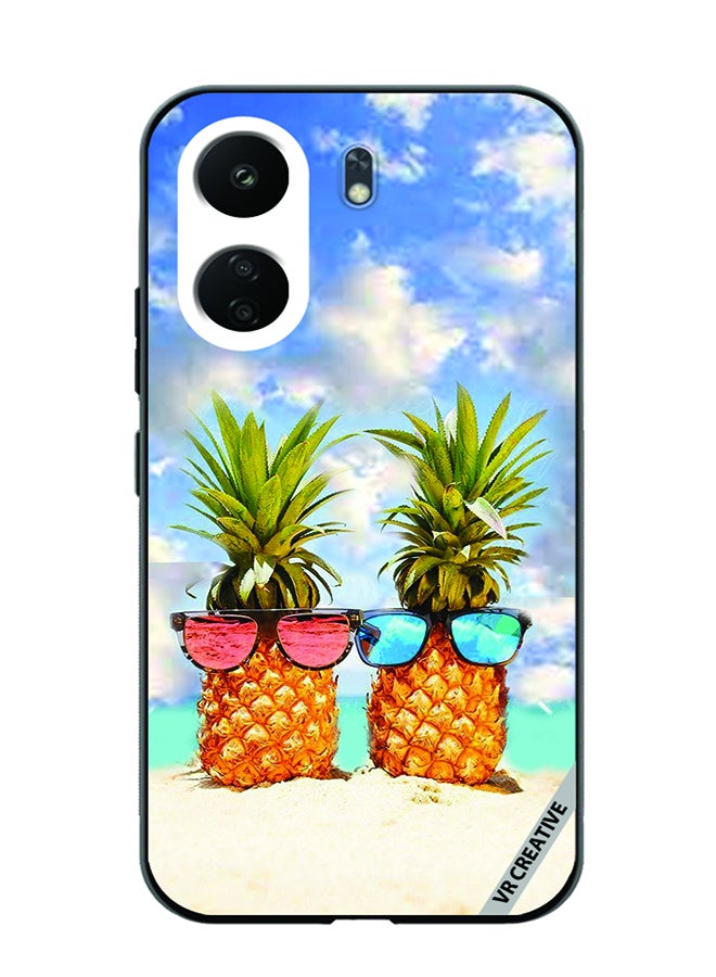 VR CREATIVE Protective Case Cover For Xiaomi Redmi 13C Pineapple Design Multicolour - Image 1
