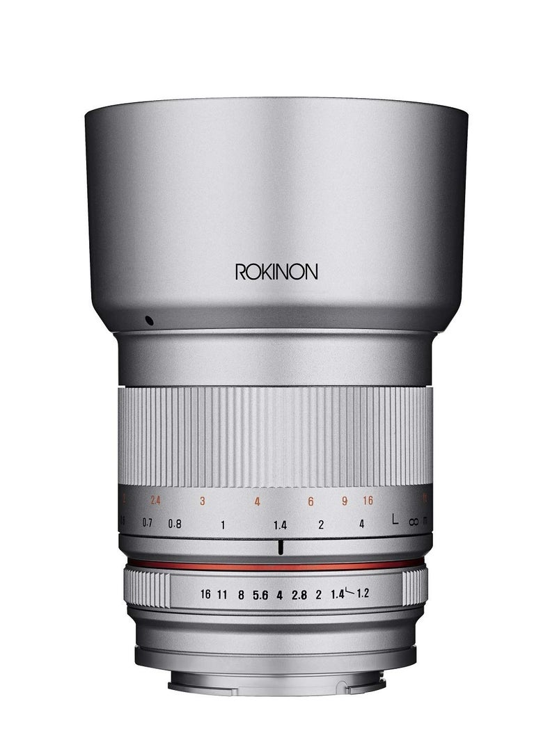 Rokinon RK50M-MFT-SIL 50mm F1.2 AS UMC High Speed Lens for Olympus & Panasonic (Silver) - Image 1