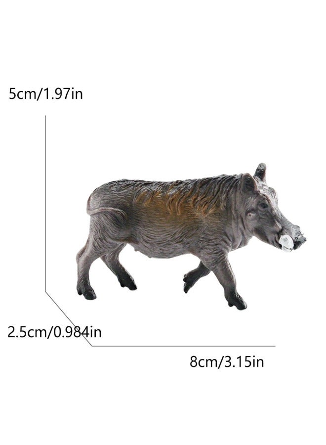 Cross-border Simulation Solid PVC Animal Model Sand Table Cake Ornaments Sow Wild Boar Children Enlightenment Cognitive Toys