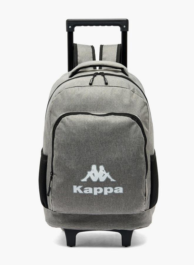 Kappa Logo Print 3-Piece School Trolley Bag Set For Kids 13 Years+ With Lunch Bag And Pencil Pouch - Image 3