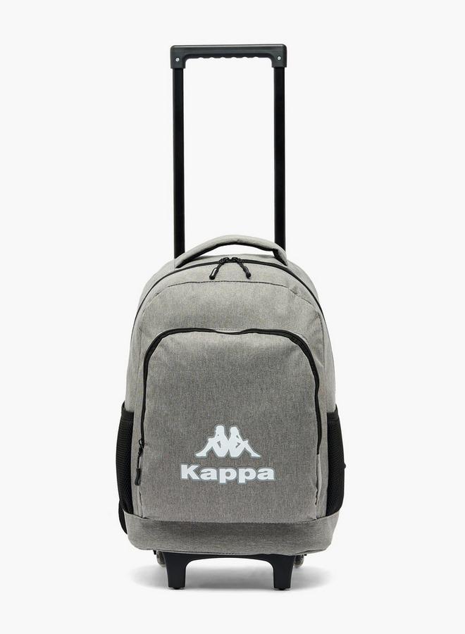 Kappa Logo Print 3-Piece School Trolley Bag Set For Kids 13 Years+ With Lunch Bag And Pencil Pouch - Image 5