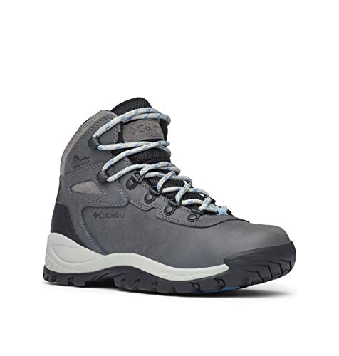 Columbia womens Newton Ridge Plus Waterproof Hiking Boot, Quarry/Cool Wave, 9 US - Image 1