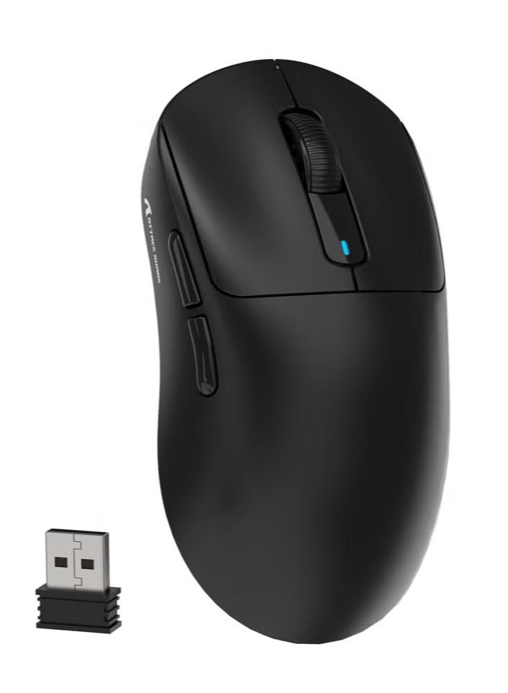 Attack Shark X3 Lightweight Wireless Gaming Mouse with Tri-Mode (2.4G/USB-C Wired/Bluetooth), 26K DPI, PAW3395 Optical Sensor, 5 Programmable Buttons for PC/Laptop/Win/Mac - Black  - Image 1