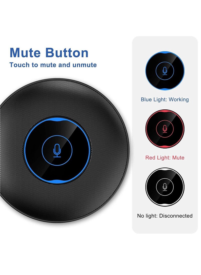 Generic - Conference USB Microphone, 360° Omnidirectional Laptop PC Computer External Conference Mic with Mute Button, Compatible with MacOS Windows for Zoom Meeting, Online Learning, Skype VD60 - Image 1
