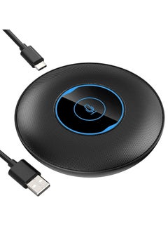 Conference USB Microphone, 360° Omnidirectional Laptop PC Computer External Conference Mic with Mute Button, Compatible with MacOS Windows for Zoom Meeting, Online Learning, Skype VD60