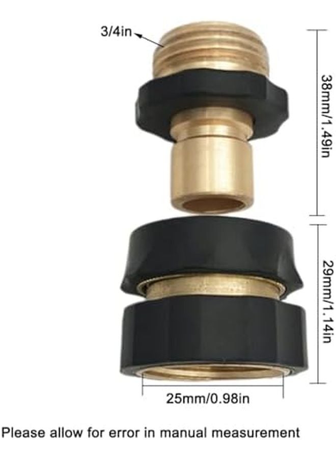 6 Pcs 3 4 Inch Aluminum Garden Hose Quick Connector Male And Female Fitting - Image 3