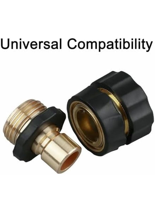 6 Pcs 3 4 Inch Aluminum Garden Hose Quick Connector Male And Female Fitting - Image 5