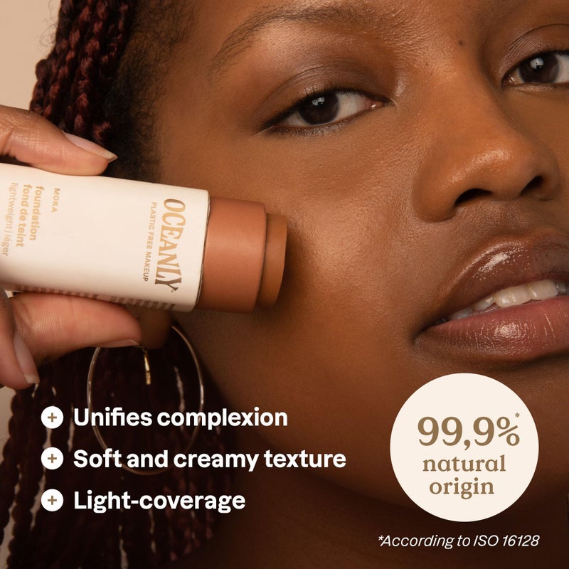 ATTITUDE Oceanly Light Coverage Foundation Stick, Titanium Dioxide-Free, EWG Verified, Plastic-Free, Vegan & Cruelty-free Makeup, Moka, 0.42 Ounces - Image 2