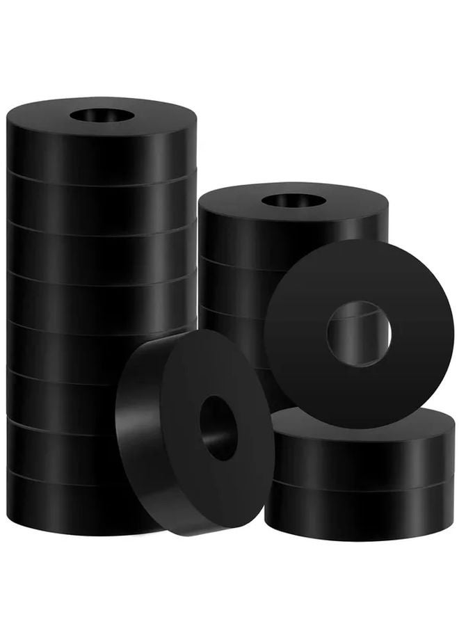 25 قطعة من حشيات المطاط السوداء، قطر خارجي 1 1/2 بوصة، قطر داخلي 1/2 بوصة، وسادات مضادة للاهتزاز - Image 2