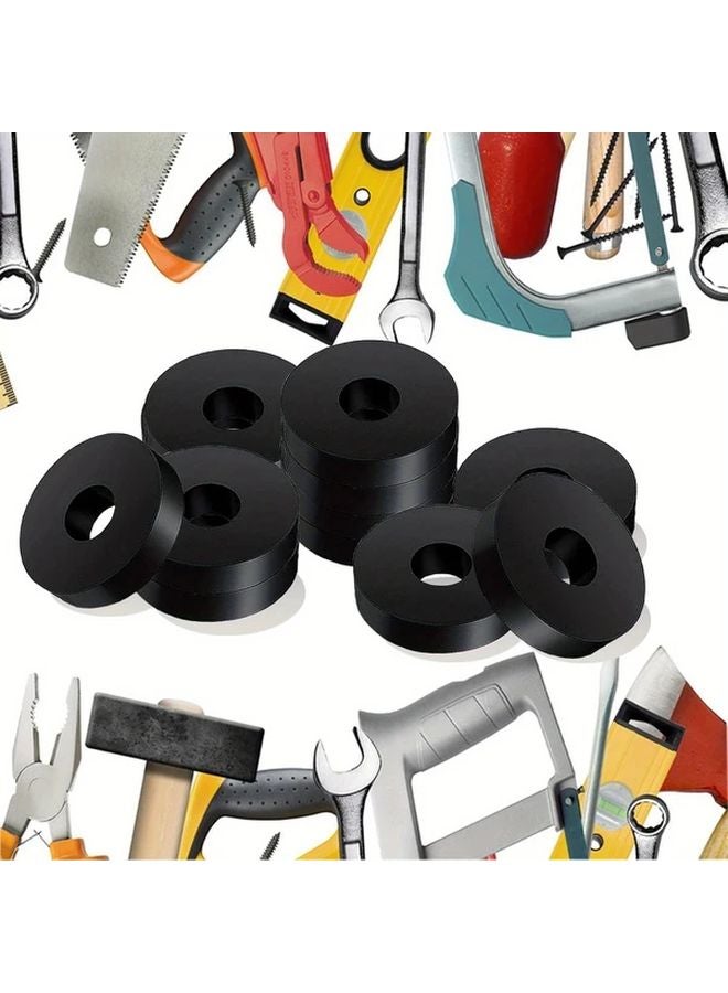 25 قطعة من حشيات المطاط السوداء، قطر خارجي 1 1/2 بوصة، قطر داخلي 1/2 بوصة، وسادات مضادة للاهتزاز - Image 4