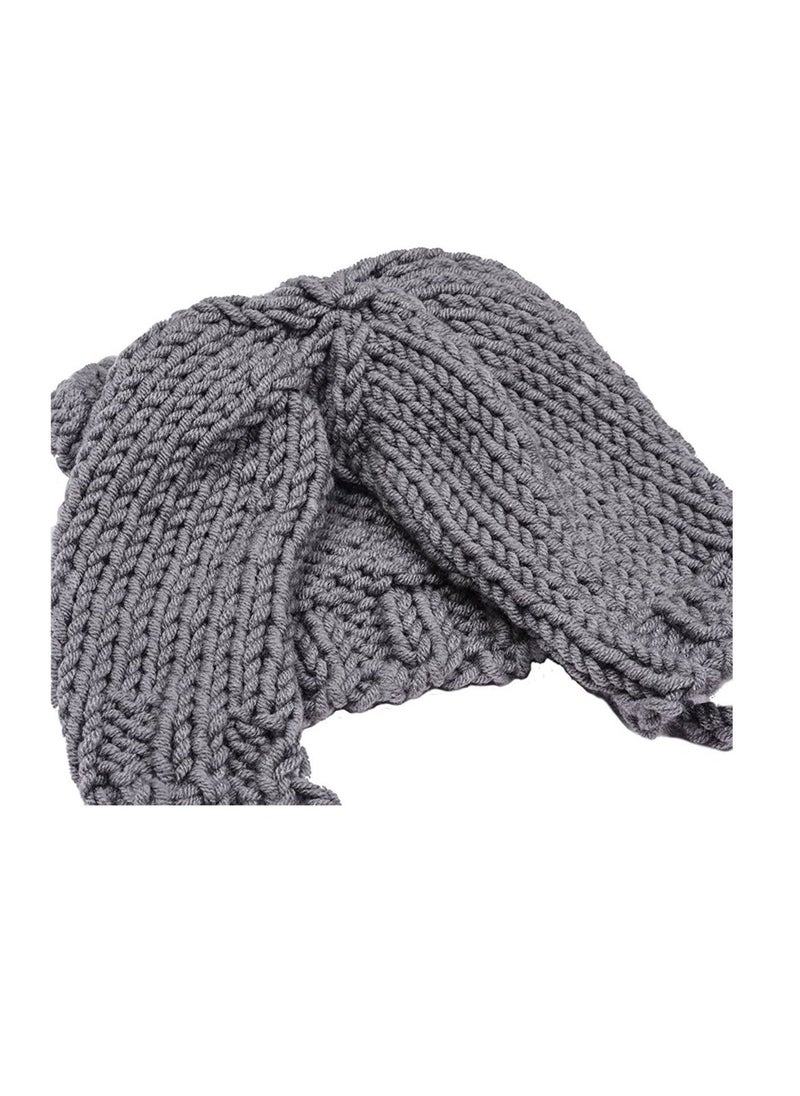 Newborn Photography Props Crochet Bear Bunny Hat Doll Set, Gift Set, Knitted Photo Costume for Baby Boys and Girls(Grey) - Image 5