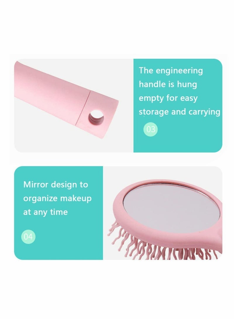 KASTWAVE Hair Brush with Mirror, Anti-Static Hair Brush Cartoon Hair Detangler - Image 4