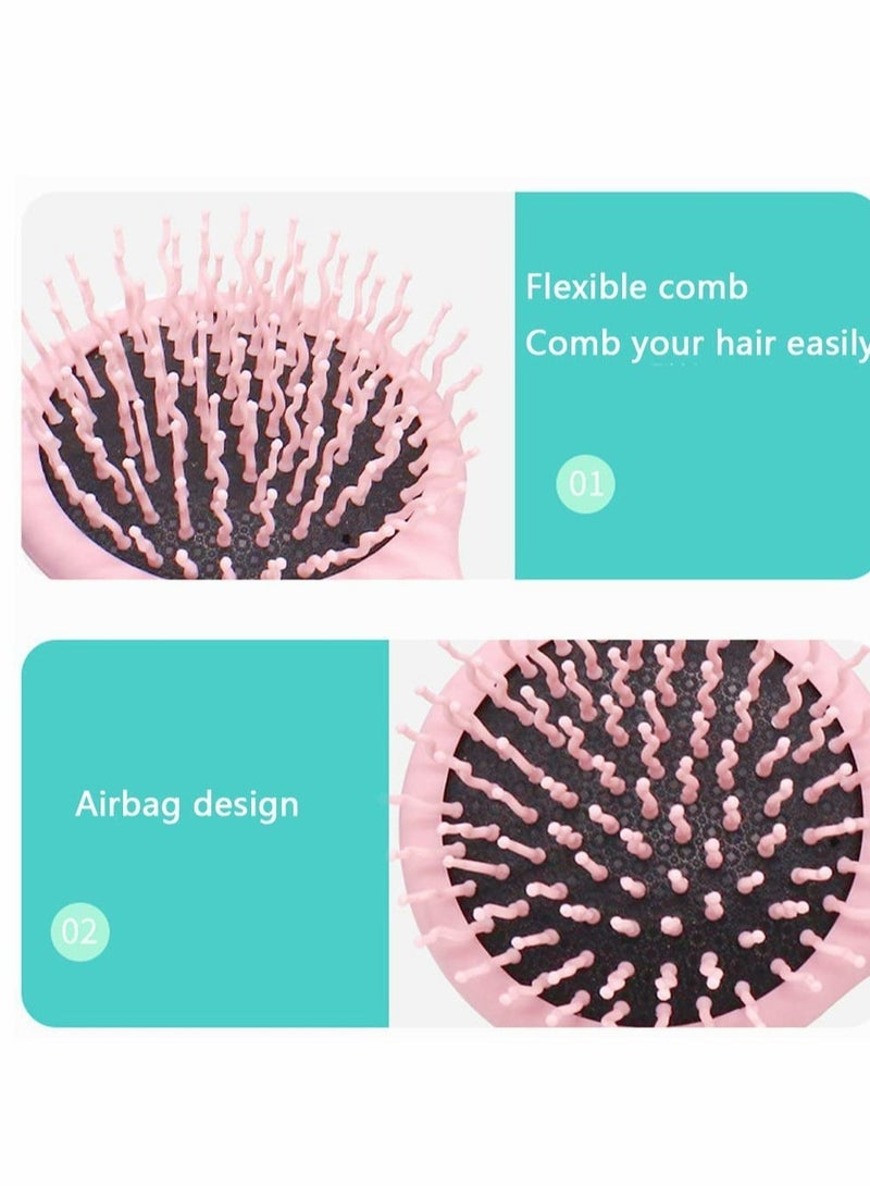 KASTWAVE Hair Brush with Mirror, Anti-Static Hair Brush Cartoon Hair Detangler - Image 5
