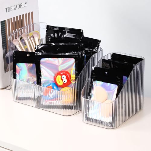 Motomy 100Pcs Black Holographic Mylar Bags, 3x4.7 Inch Resealable Foil Zipper Pouches for Gummies, Jewelry Storage, Party Favors, Small Business Packaging - Image 4
