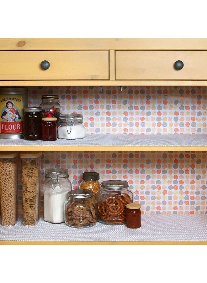 Non Slip Repositionable Design Shelf Liner White 20  x 48 Inch 04F-C6O52-06