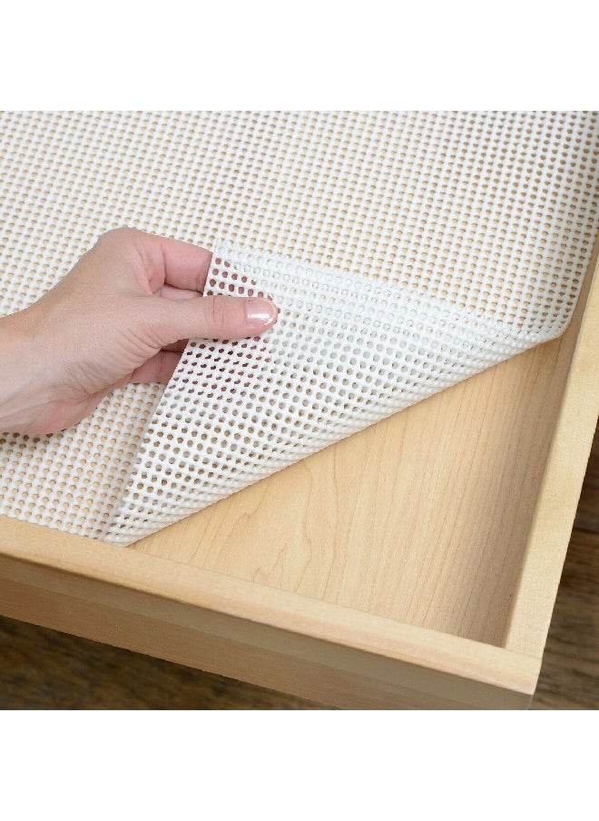 Non Slip Repositionable Design Shelf Liner White 20  x 48 Inch 04F-C6O52-06
