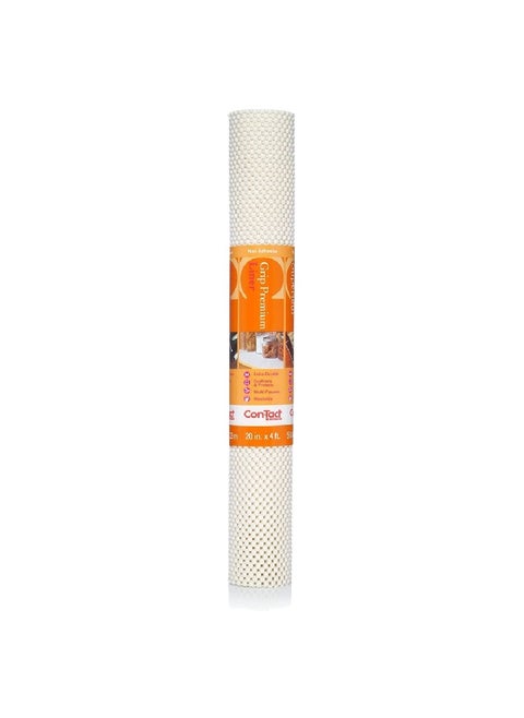 Non Slip Repositionable Design Shelf Liner White 20  x 48 Inch 04F-C6O52-06