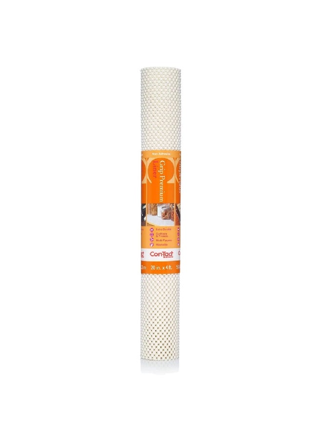 Non Slip Repositionable Design Shelf Liner White 20  x 48 Inch 04F-C6O52-06
