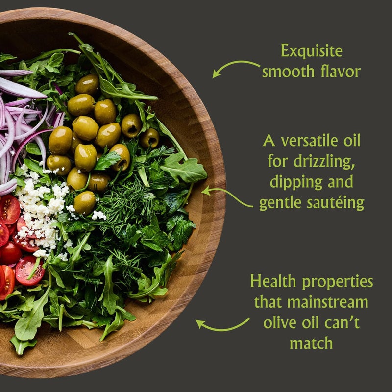 Mina Olive Oil Extra Virgin 68 Fl Oz, New Harvest, Polyphenol Rich Moroccan Extra Virgin Olive Oil, Single Origin, Early Harvest, Cold Extraction, Less than 0.2% Acidity, 2 L - Image 4