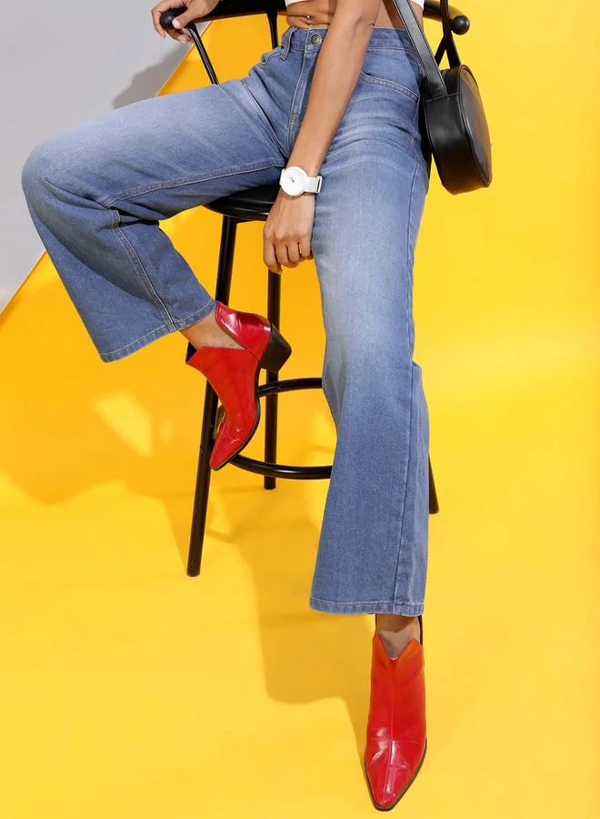 طوكيو توكيز High Rise Light Fade Flared Jeans by Styli