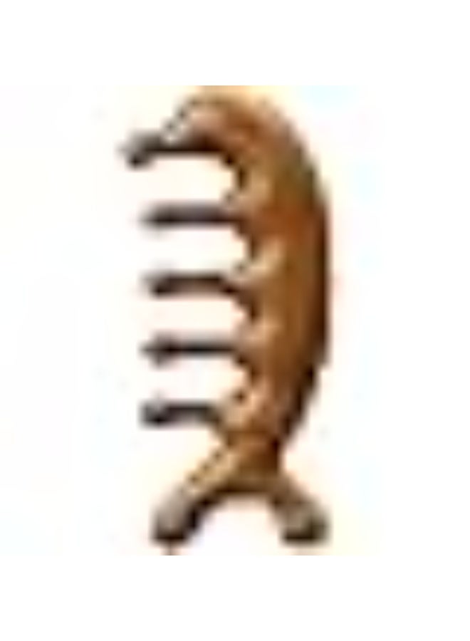 مشط خشبي لتدليك فروة الراس - مشط غوا شا باسنان عريضة من خشب الصندل الطبيعي - اداة تدليك يدوية للراس للعين والانف والوجه والرقبة والظهر والقدم والساقين (مقاس M) - Image 3