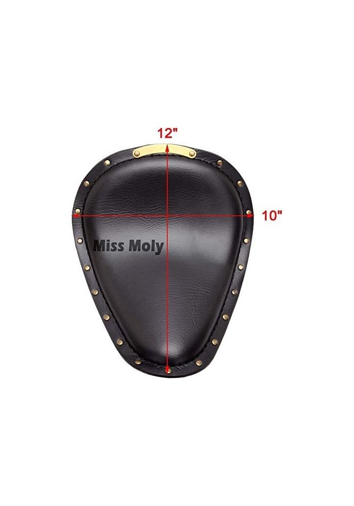 MISS MOLY Black Leather Motorcycle Rivet Bobber Solo Seat Spring Base Plate Bracket Kit for Harley Sportster XL 883 1200 48 - Image 4