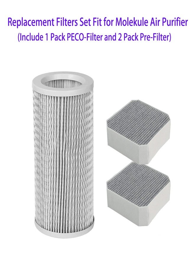 HOMFILBIT 3 Pack Replacement Filters Set for Molekule Air Purifier, Include 1 Pack PECO-Filter and 2 Pack Pre-Filter - Image 3