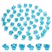 HOMICO 50 Pieces Mini Blue Elephant Animals Luminous Tiny Resin Animals Mini Elephants for Dollhouse Micro Fairy Garden Landscape Aquarium Elephant Birthday Decorations - Image 2
