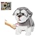 CU-MATE CUMATE Interactive Plush Schnauzer Dog ToyCompanion Robot Dog PetsHandmade Weighted Stuffed AnimalsElectronic Toy with WalkingBarkingWagging TailTalking - Image 2