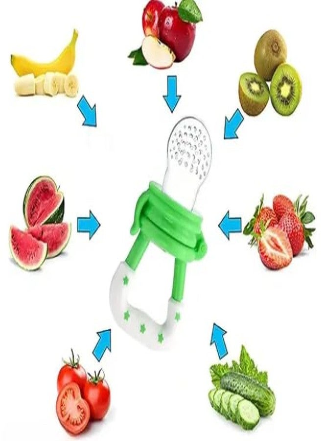 KALRA MAGIC® 1Pc Baby Fruit Feeder & 1Pcs Silicone Teether Set BPA Free Soft Chew Teething Toy & Self-Feeding Pacifier for Infants & Toddlers (Combo No 1) - Image 4