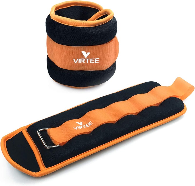 Virtee Ankle/Wrist Weights for Women, Men, Kids - Arm Leg Weights Set with Adjustable Strap - Running, Jogging, Gymnastic, Physical Therapy, Fitness - Choice of 1 lb 2 lbs 3 lbs 4 lbs 6 lbs 8 lbs 10 lbs - Image 1