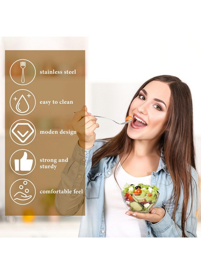 Minatee 100 Pcs Dinner Forks Bulk Set 6.9 Inches Stainless Steel Forks Silverware Flatware Fork Salad Forks Table Fork Mirror Polished for Home Kitchen Restaurant Eating Silverware Utensils - Image 3