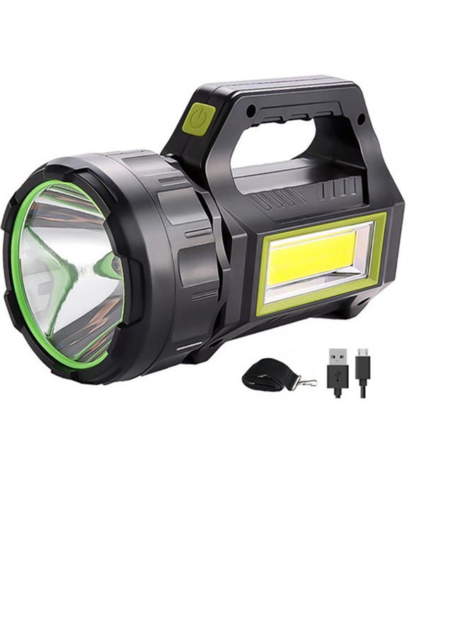 Solar & Rechargeable Camping Lantern,LED Spotlight Flashlight with High Lumen Outdoor Emergency Flashlights for Home,Hiking and Camping, USB Cable
