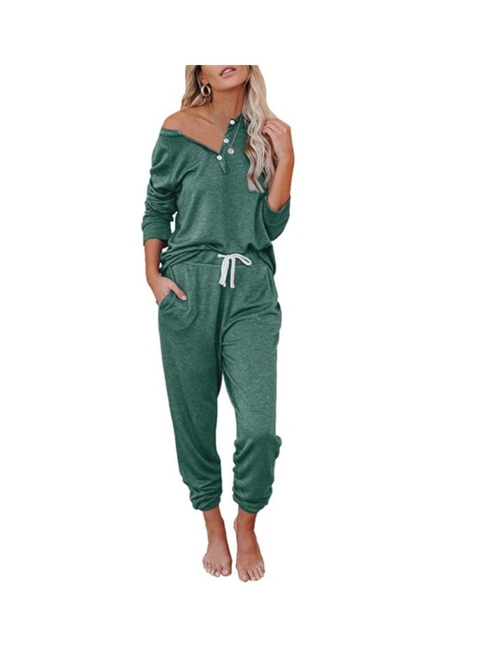 Generic - Womens 2 Piece Outfits Pajamas Sets Summer Lounge Sets Loungewear Sweatsuits with Sweatpants - Image 1