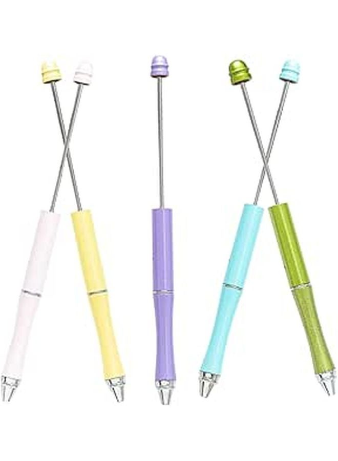 Candy Color Ballpoint Pens Set Of 5 With DIY Beads For School And Office Crafting - Image 1