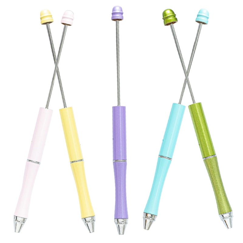 Candy Color Ballpoint Pens Set Of 5 With DIY Beads For School And Office Crafting - Image 2