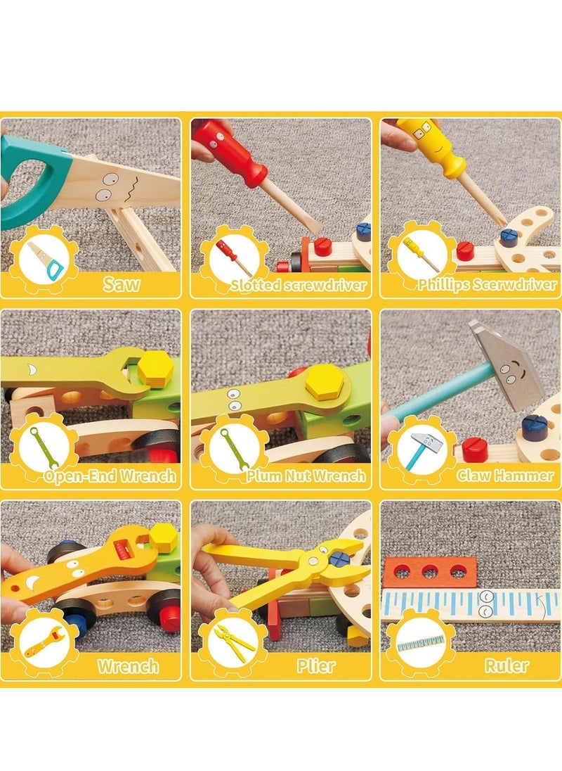 Yoawllty Portable Simulation Toolbox Kit, Non-toxic Construction Role Play Woodworking Tools Toys, Pretend Play Tool Kits, Suitable for Family Gatherings, Indoor and Outdoor Activities  - Image 5