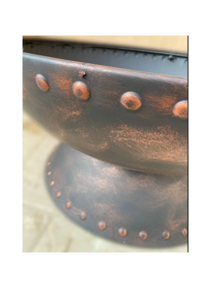 Classic Large Fire Pit with Metal Mesh Cover – Ideal for Outdoor Camping & BBQ - Image 5