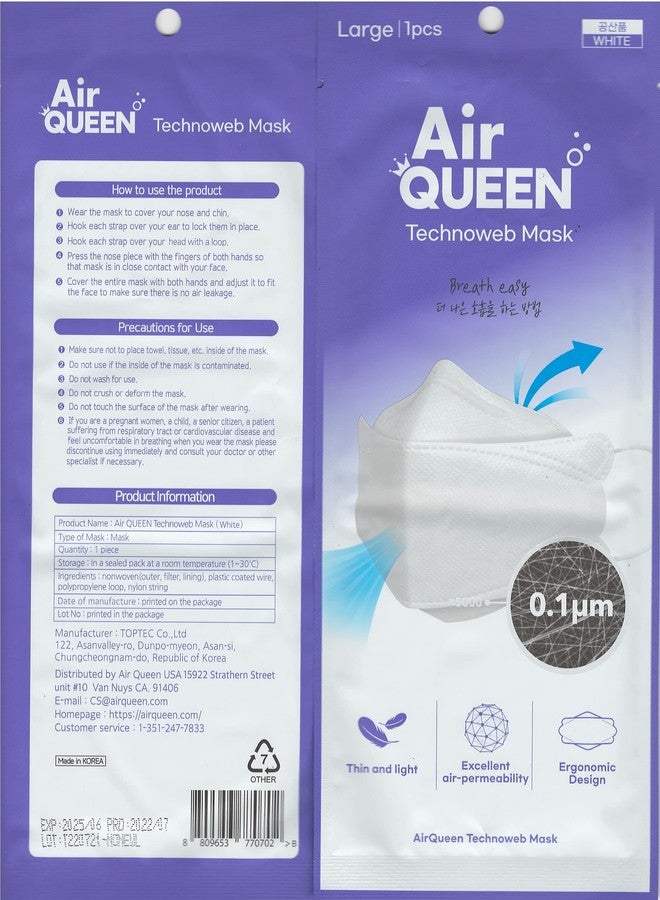 AIRQUEEN Air Queen Nano Filter Face Mask Individually Packaged (40-Pack) - Image 1