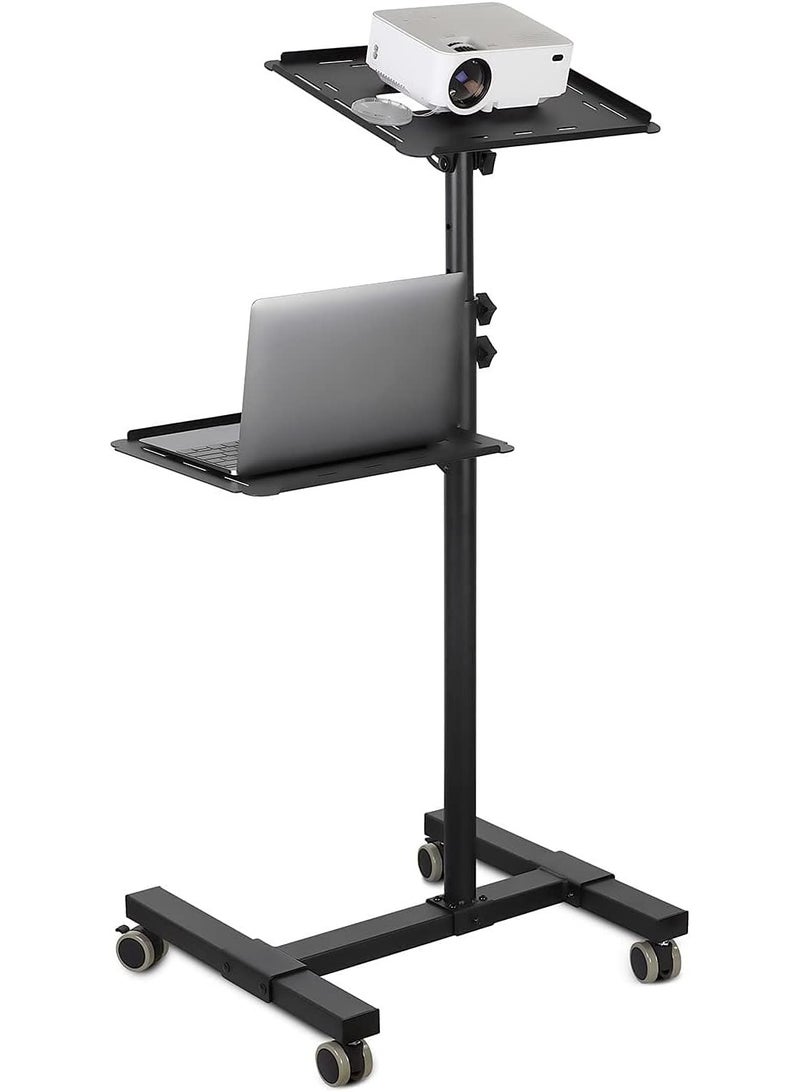 REBENUO Cyber Steel Adjustable Projector and Laptop Floor Stand Trolley - Image 2