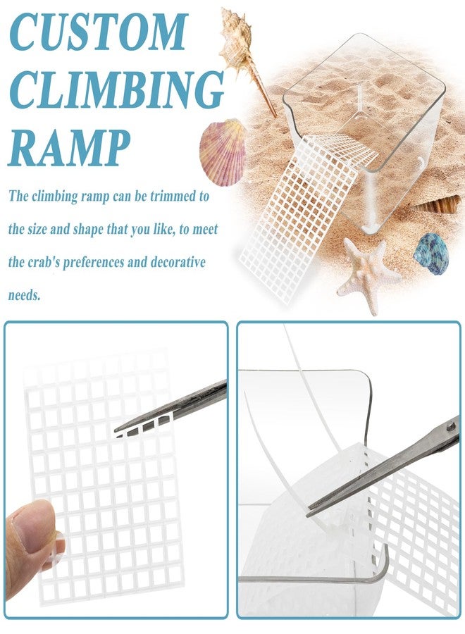 Niuohoy 2 Pack Hermit Crab Water Tank, Cage Accessories With Climbing Ramp, Aquarium Salt Water Pool for Small or Medium Habitat Home Transparent - Image 4