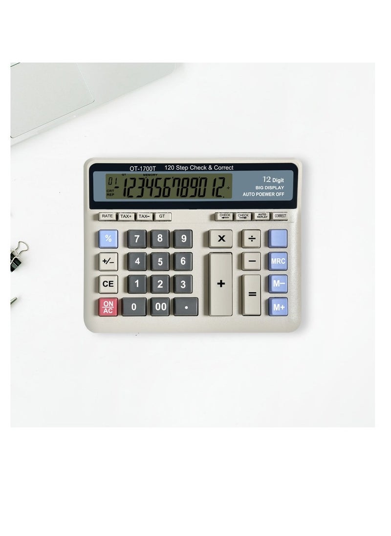 Orpat Check and Correct Desktop Calculators OT-1700 T-Grey  - Image 2