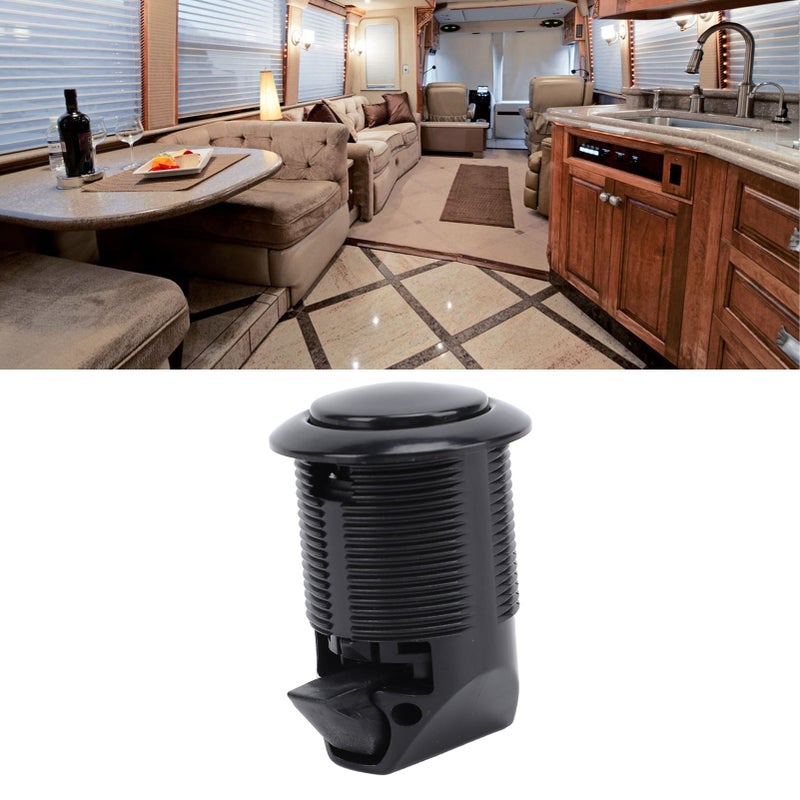 Push Button Latch Embedded Type Enhanced Security Keyless Cabinet Lock for RVs Yachts Motorhomes Caravans Black - Image 3
