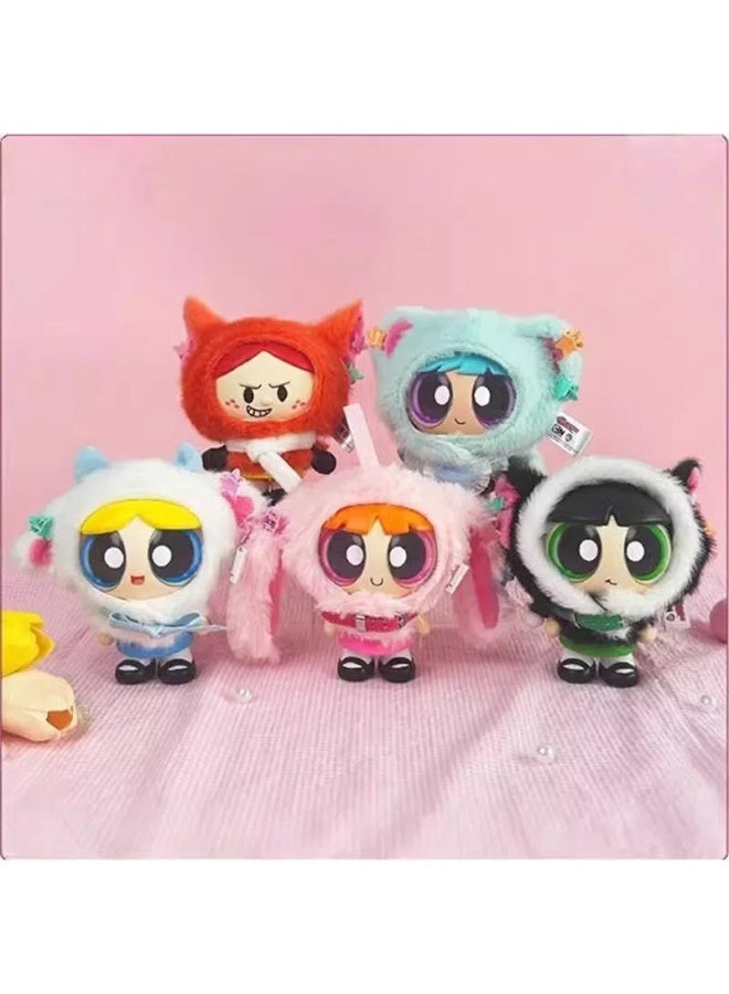 general The Powerpuff Girls 2nd Generation Cloak Series Plush Vinyl Doll Pendant Trendy Plush Toys The best gift for family and friends - Image 4