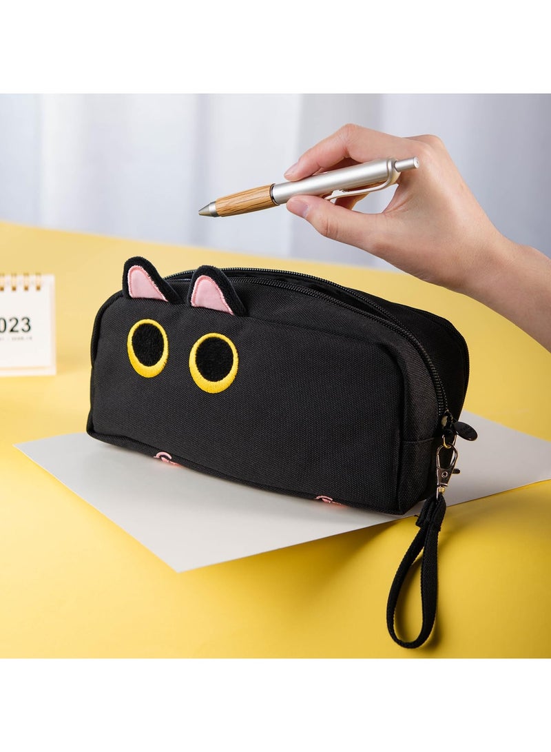 عام حافظة أقلام رصاص كبيرة السعة أسود، حقيبة أقلام رصاص ثلاثية الأبعاد، حقيبة أقلام رصاص ثلاثية الأبعاد منظمة مكتب أكاديمية المدارس - Image 3