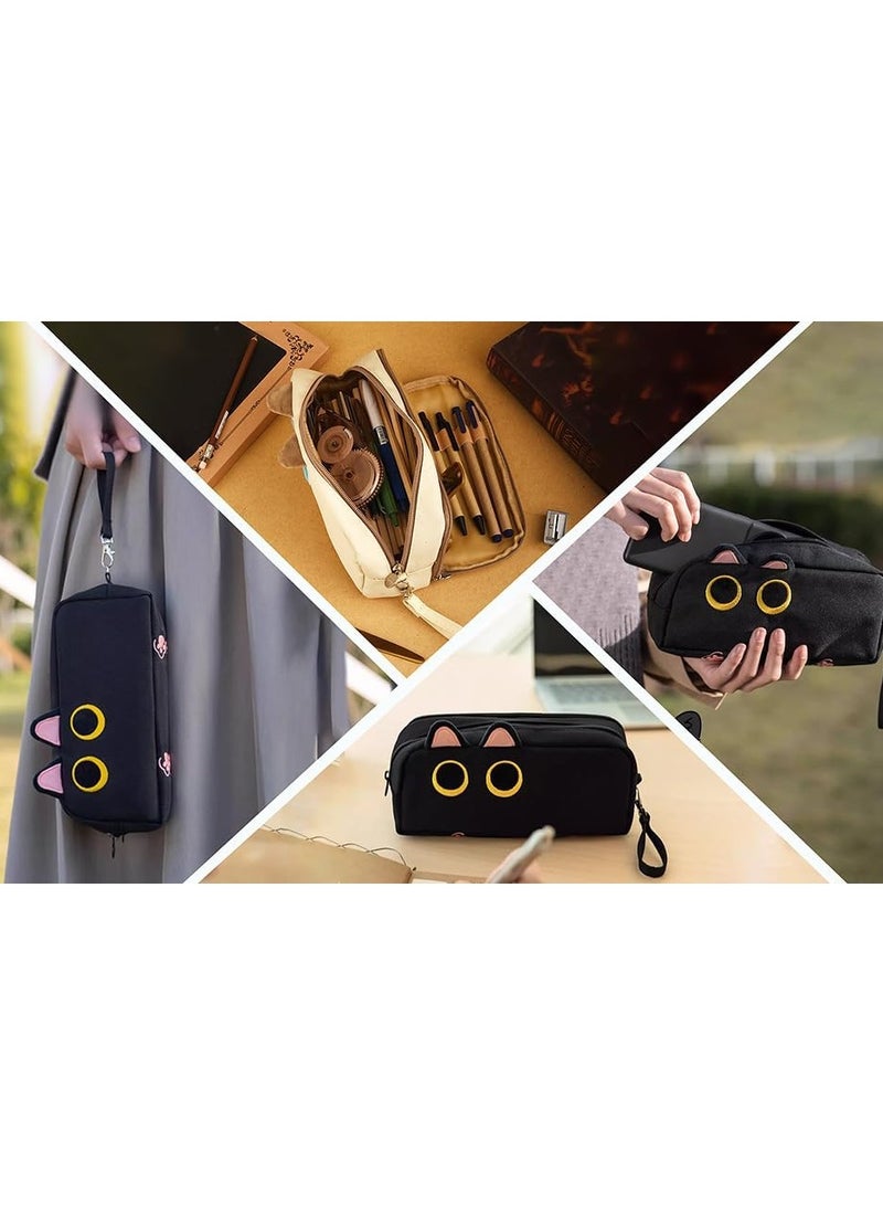 عام حافظة أقلام رصاص كبيرة السعة أسود، حقيبة أقلام رصاص ثلاثية الأبعاد، حقيبة أقلام رصاص ثلاثية الأبعاد منظمة مكتب أكاديمية المدارس - Image 5