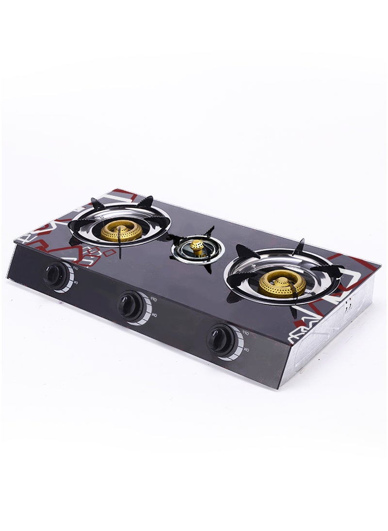 Generic - 3-Burner Glass Top Gas Stove - Image 1
